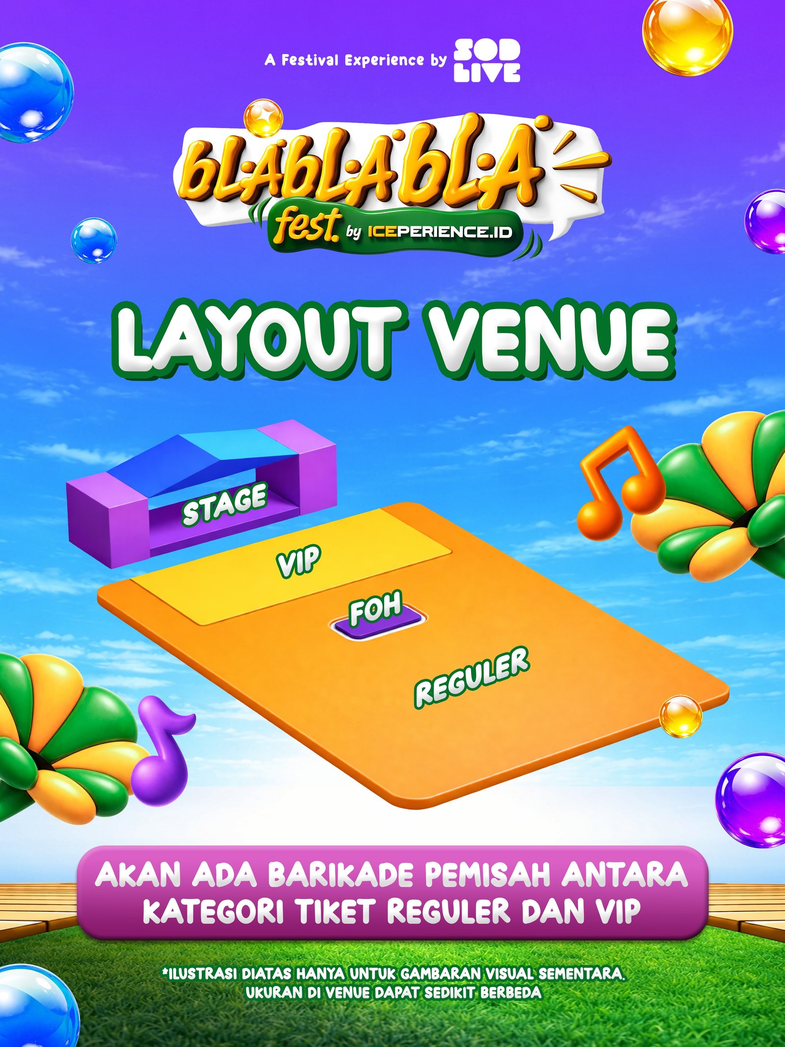 Seatmap BLA BLA BLA FESTIVAL BANJARBARU
